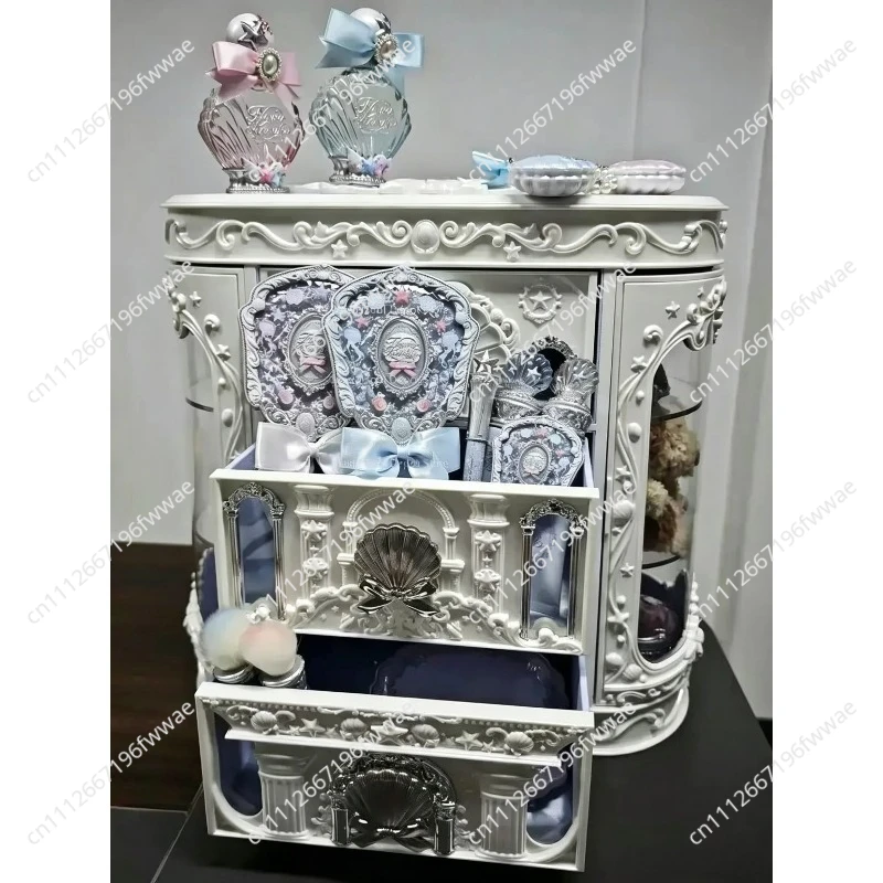 Shell Pearl Box Strawberry Cupid Desktop Jewelry Empty Box Showcase Does Not Include Cosmetics Makeup Case