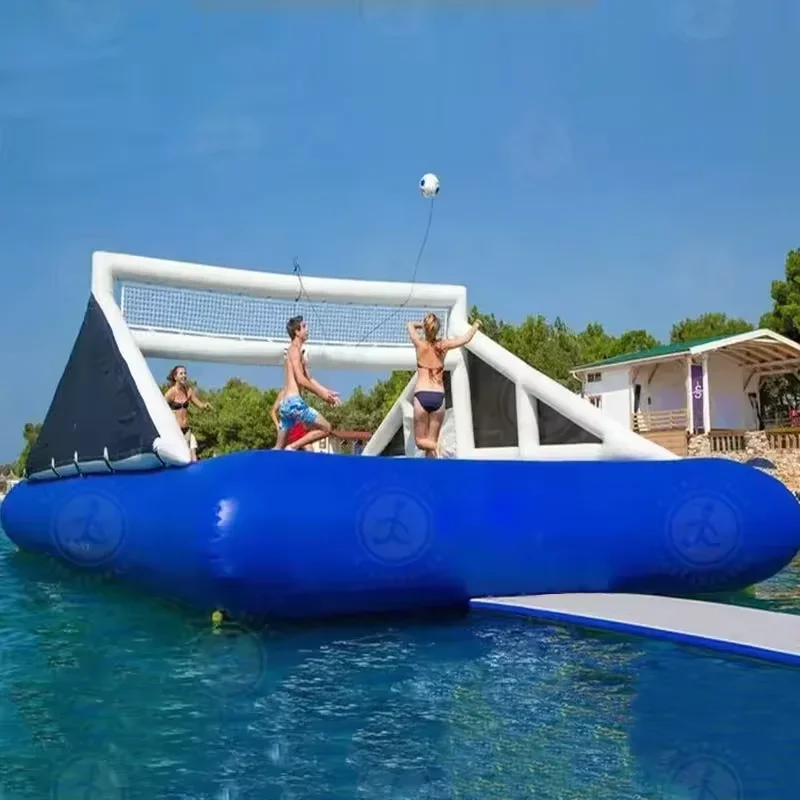 Summer Water Park Equipment Floating Volleyball Inflatable Water Volleyball Trampoline For Water Games