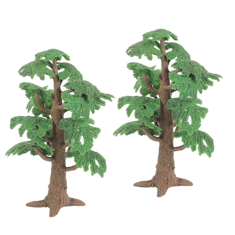 

2Pcs Artificial Miniature Simulation Trees for Micro Landscape Decoration Indoor Greenery Sand Table Small Fake Scenic