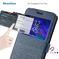 PU Leather Phone Case For Fossibot F101 Pro Flip Case For Fossibot F101 Pro View Window Book Case Soft TPU Silicone Back Cover