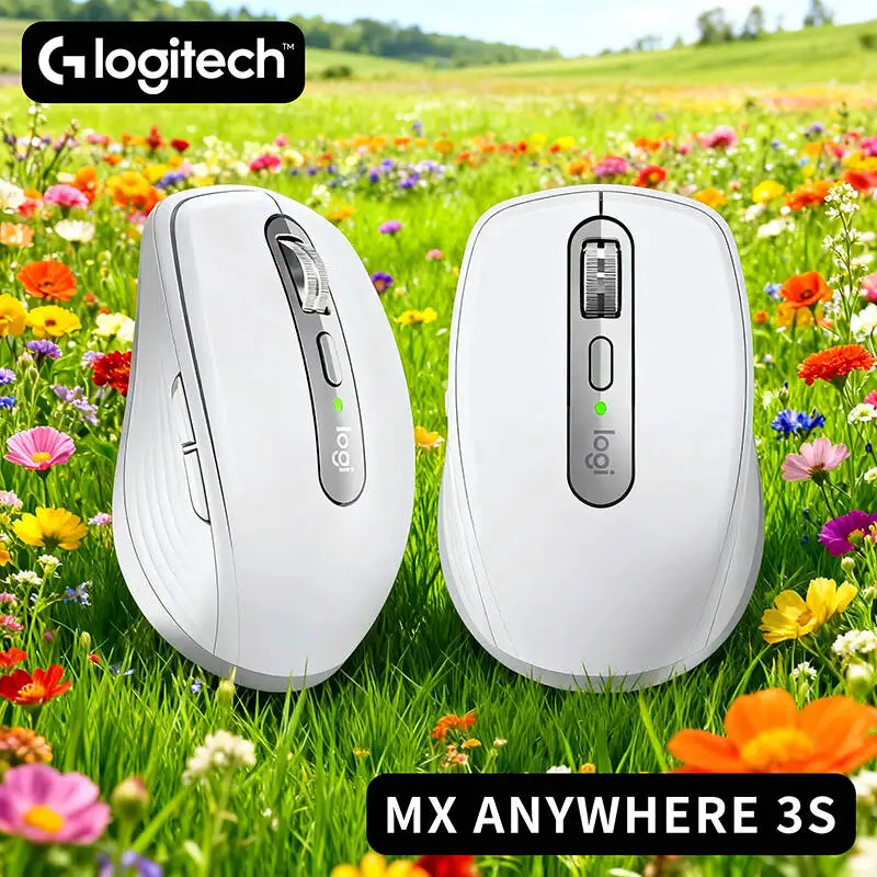 Logitech MX Anywhere 3S Office Mouse - 8000 DPI, MagSpeed Hyper-Scroll, Silent Buttons, 3-Device Sync, USB-C Charging