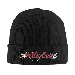 Motleys Crues Metal Rock Rib Knit berretto con risvolto per uomo donna Rock Band Winter Warm Skull Knitting Hat Cap