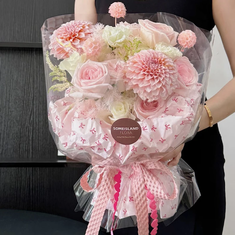 20 piezas de papel de Sydney con lazo, papel amasado a mano, ramo de papel de algodón, papel para envolver flores, papel para envolver flores, regalo para hornear pasteles