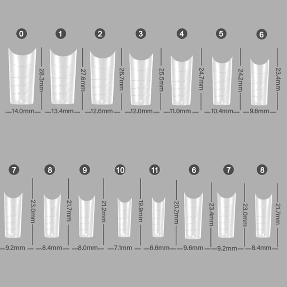 150Pcs Long Clear Coffin Nails Tips, Extra Long No C Curve Half Cover Coffin Nail Tips , Acrylic Nail Tips Fake Nails