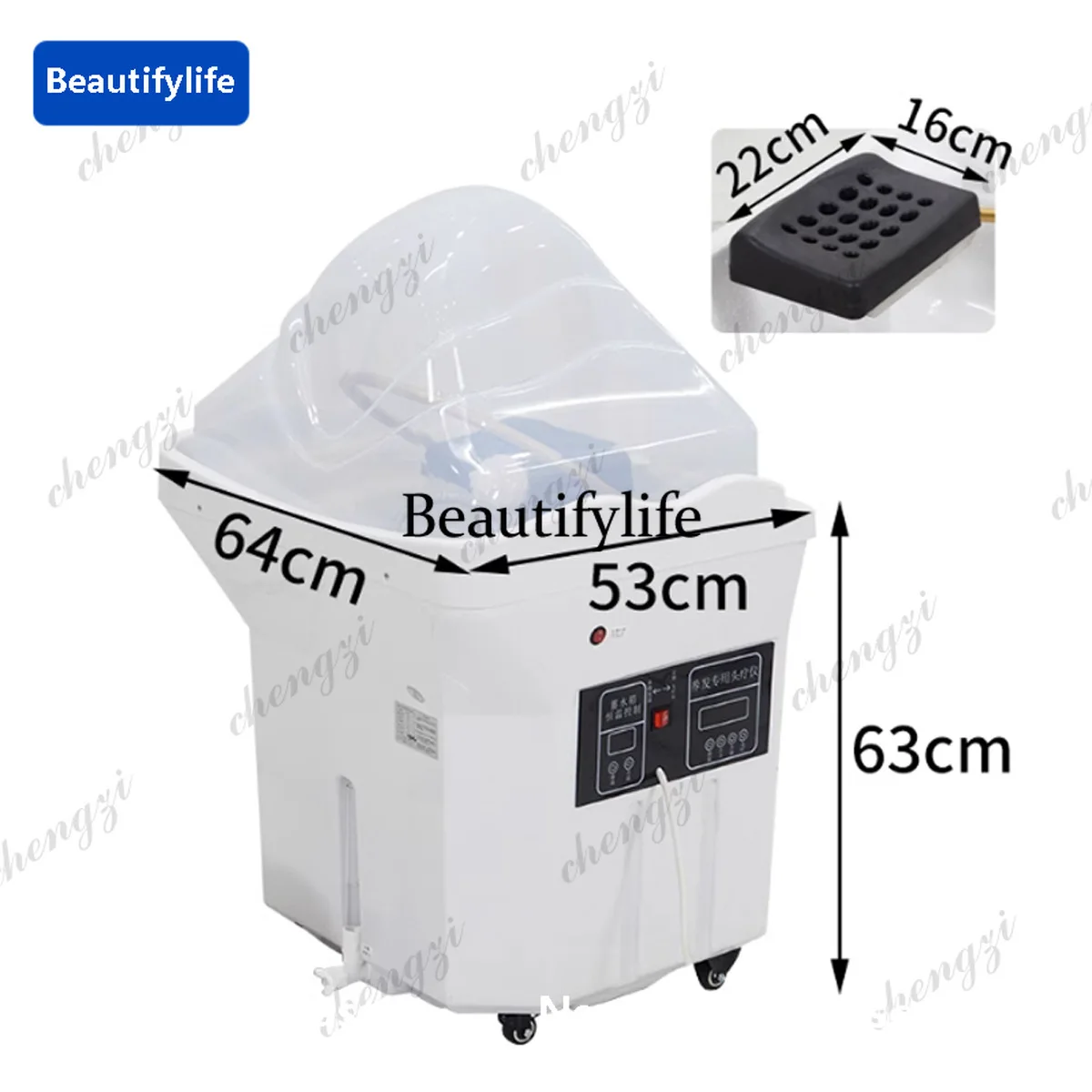 A73Mobile shampoo basin Head treatment machine Health hall Fumigation water circulation shampoo basin