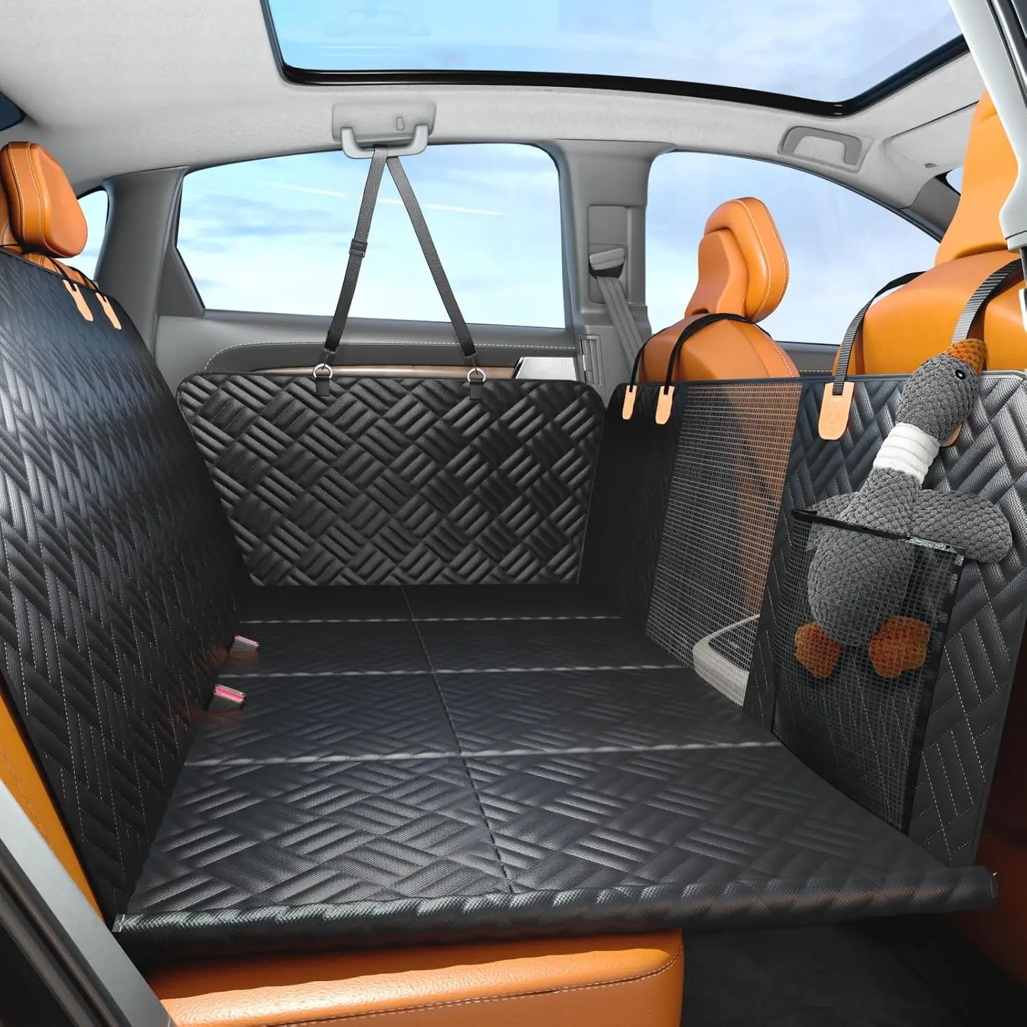 

Водонепроницаемый чехол-гамак для собак на заднее сиденье автомобиля с жестким дном, выдерживает до 180 кг, подходит для внедорожников и грузовиков