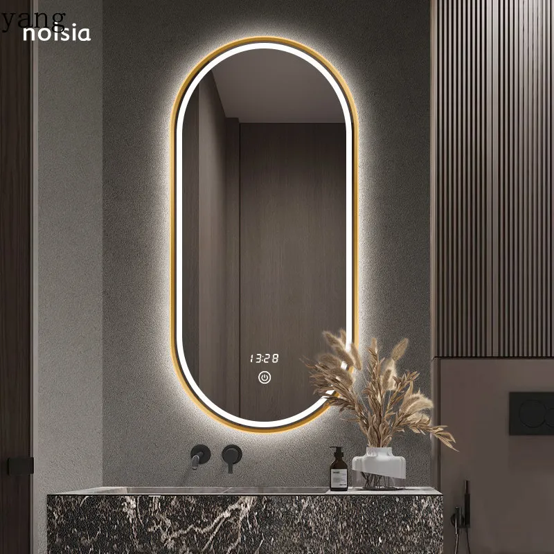 Immagine 4: Specchio da bagno moderno LMM con cornice, antiappannamento intelligente, per lavabo e vanità