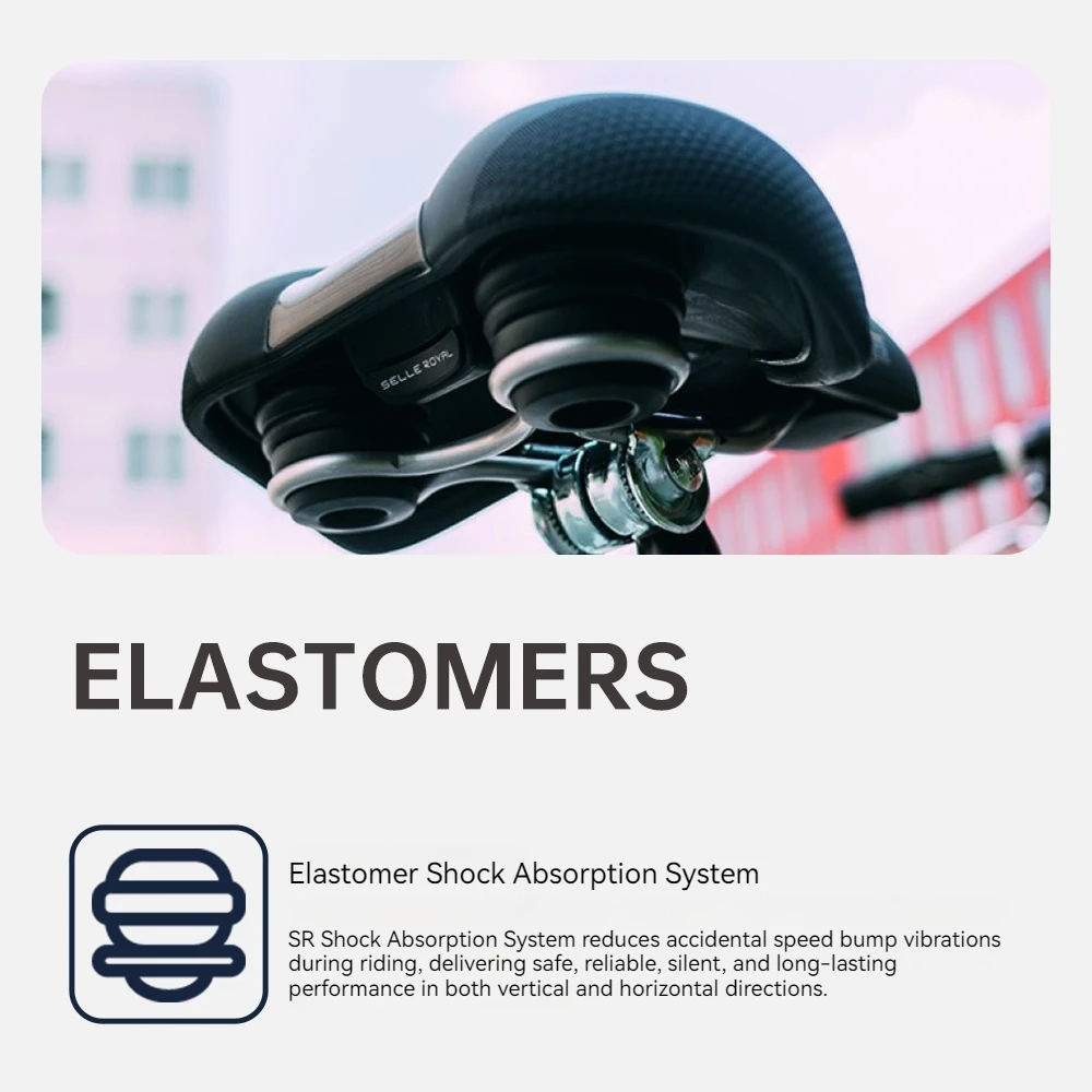 سرج دراجة سيلي رويال إليبس، مقعد دراجة طريق MTB مريح، سرج مريح ممتص للصدمات وجيد التهوية لركوب الدراجات من أجل ماونتاي