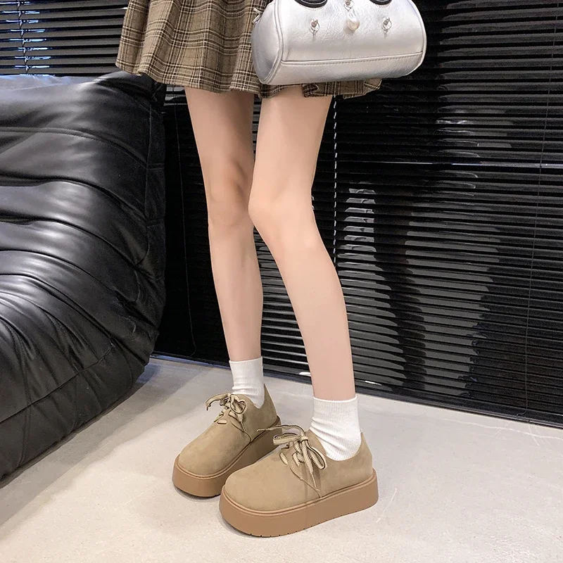 

2024 M ü ller shoes with thick sole and color matching casualhick sole shoesheight increasing and slimming women shoes