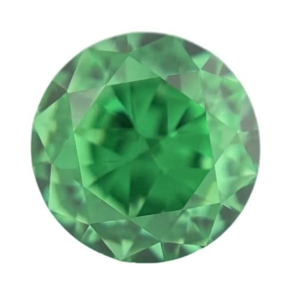 

5~10mm 9A Top Quality Round Cut bright Paraiba Green Loose Synthetic Gems Cubic Zirconia Beads For Jewelry Free Shipping