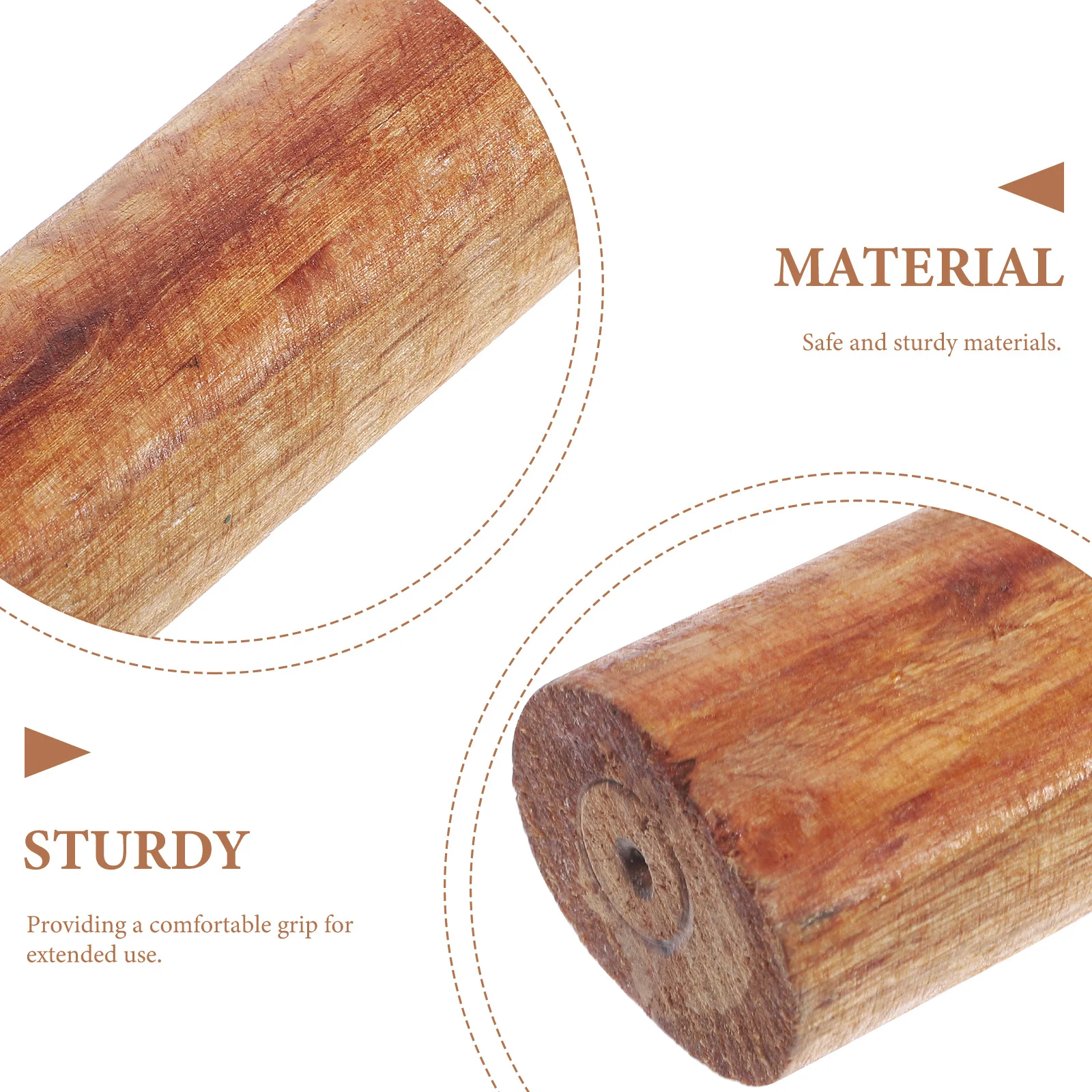 

Replacement Hammer Wooden Handle Hardwood Durable Non-Skid Grip Comfortable Hammer Handle for Various Work Wooden Handles