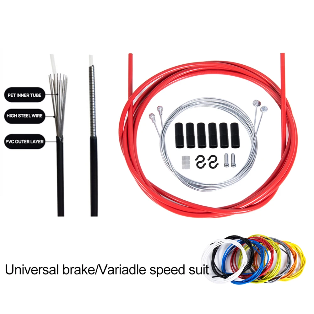 VIARON 2.5m Bicycle Brake Cables Pipe 5mm MTB Road Bike Brake Cable Wire Bicycle Accessories 8Color High quality