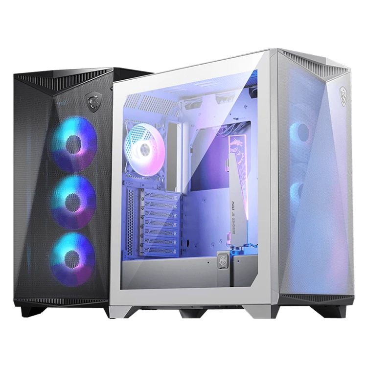 New MPG GUNGNIR 300R AIRFLOW/WHITE Computer Case support Dual 360mm AIO Liquid Cooler and Push-pull Setup used for Desktop