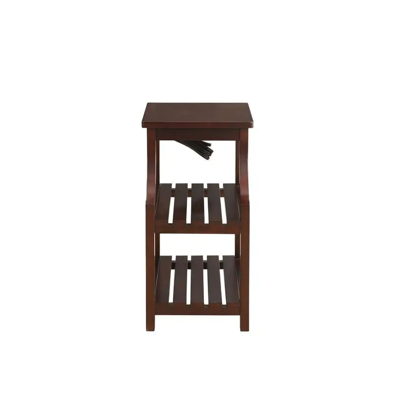 Table d'appoint finition expresso avec ports USB