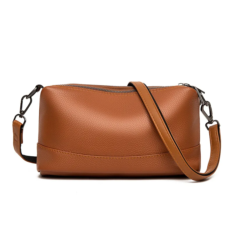 2023 Cross-border Top Layer Cowhide Women\'s Handbag Single Shoulder Crossbody Bags Manufacturer Direct Sales Genuine Leather Bag