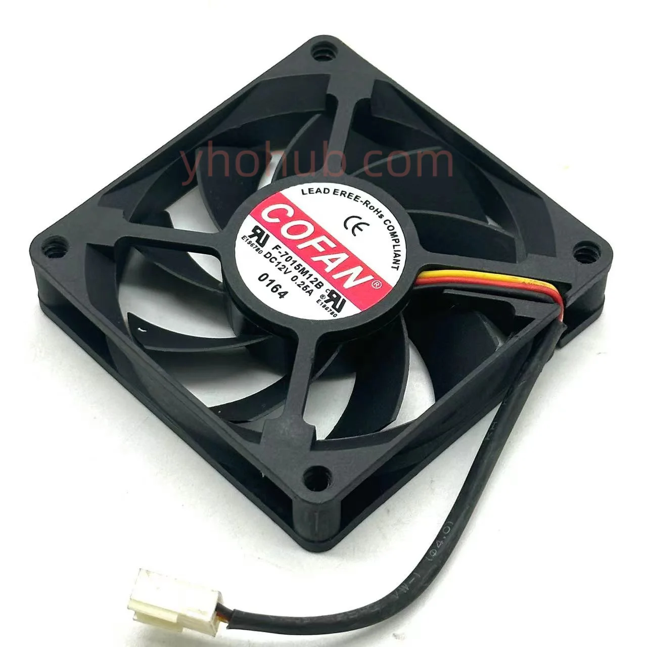 

COFAN F-7015M12B Server Cooling Fan DC 12V 0.25A 70x70x15mm 3-wire