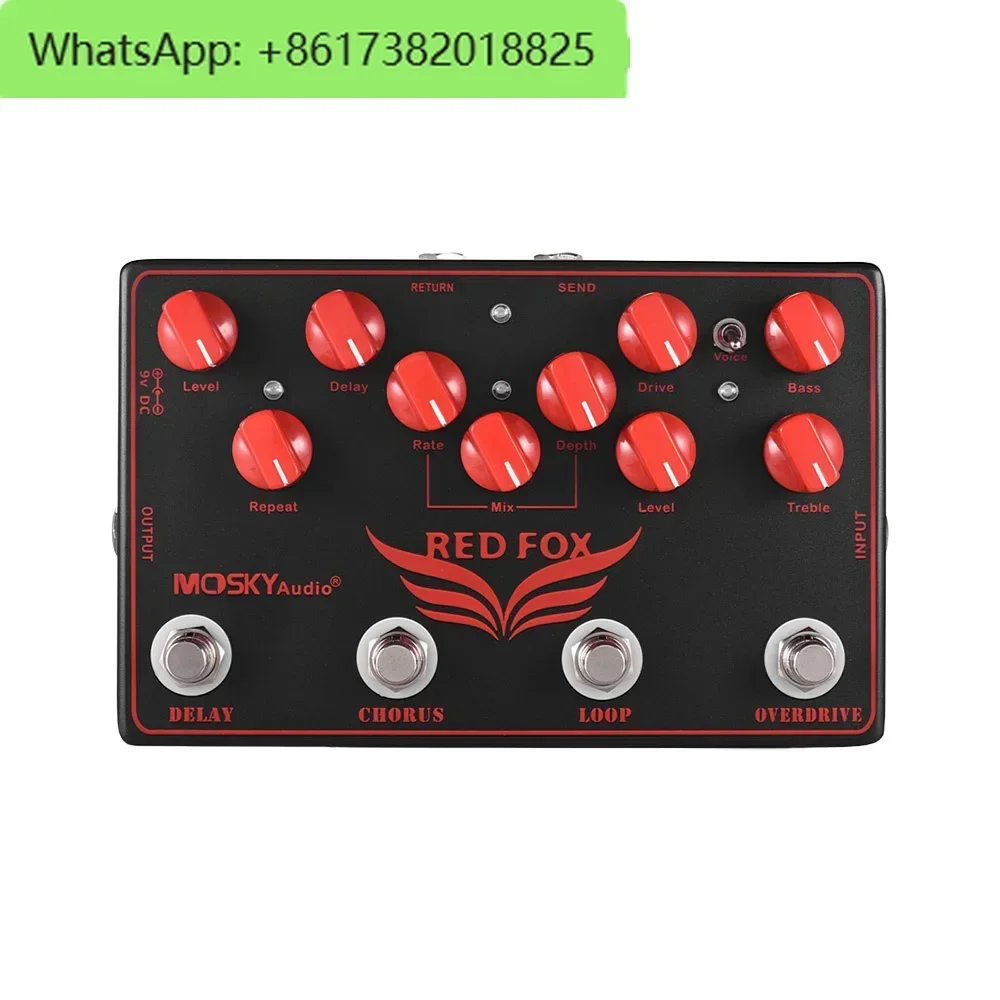 

RED FOX Guitar Integrated Effector 4-in-1 Effector