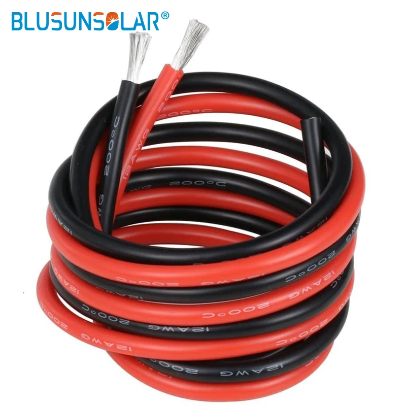 10Meters/Lot Heat-resistant Special Soft Electrical Silicone Wire Heatproof Cable 6 8 10 12 14 16 18 20 22 AWG Red Black Color