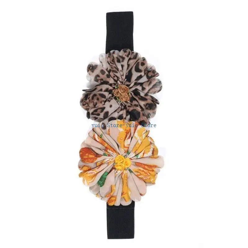 X7XB Ladies Elegant Waist Belt Delicate Flower Decors Stretchy Belt Universal Dress Women Summer Shirt Waist Belt