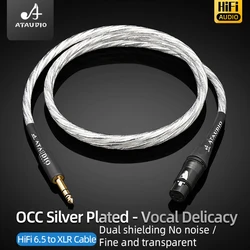 6N OCC HiFi Cable Audio 6.5mm to XLR Female Microphone Sound Cannon Cable For Audio Mixer Amplifier