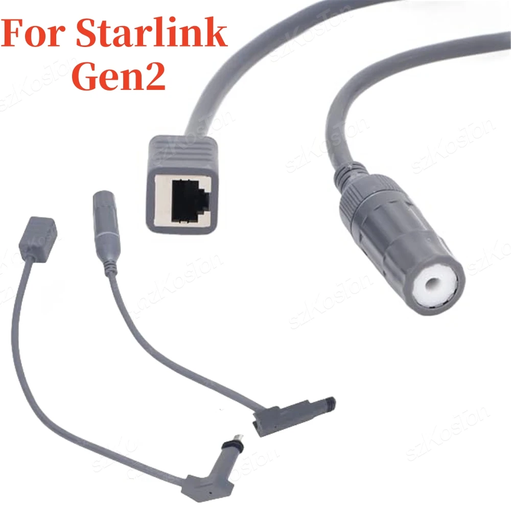 Ethernet Adapter Extension Power Cable for Starlink Gen2 Wire Connecter SPX Plug To RJ45 Adapter Waterproof Extension Cord