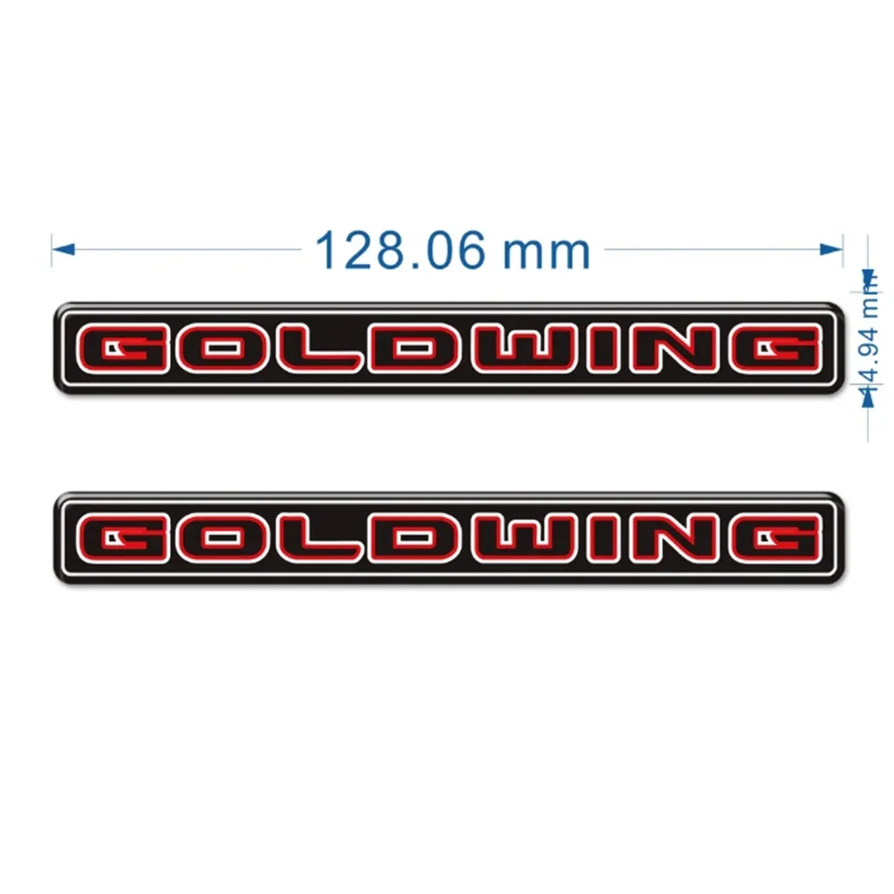 Adesivos de carenagem lateral com logotipo símbolo marca, emblema da tampa da bateria, Honda Goldwing GL1800, Gold Wing Tour F6B, ABS 3D, decalque