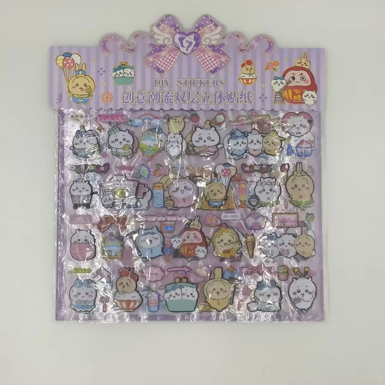 

Chiikawa мультфильм 3D пузырьковые наклейки большой размер двухслойные украшения «сделай сам» наклейки для детей забавные и образовательные
