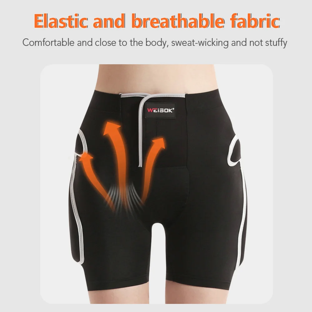 Pantaloncini imbottiti per lo snowboard Adulti Tailbone Hip Butt Pad Protezione per l'anca 3D Pantaloncini imbottiti per lo sci Snowboard