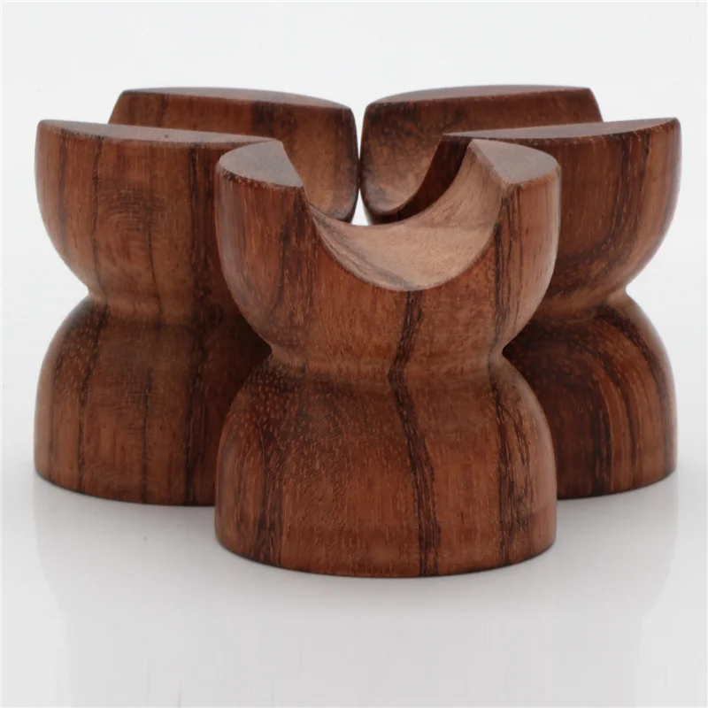 AS95-1 pçs madeira de alta fidelidade rosa fio suporte linha suporte cabo suporte bandeja cabo suporte choque pés almofadas