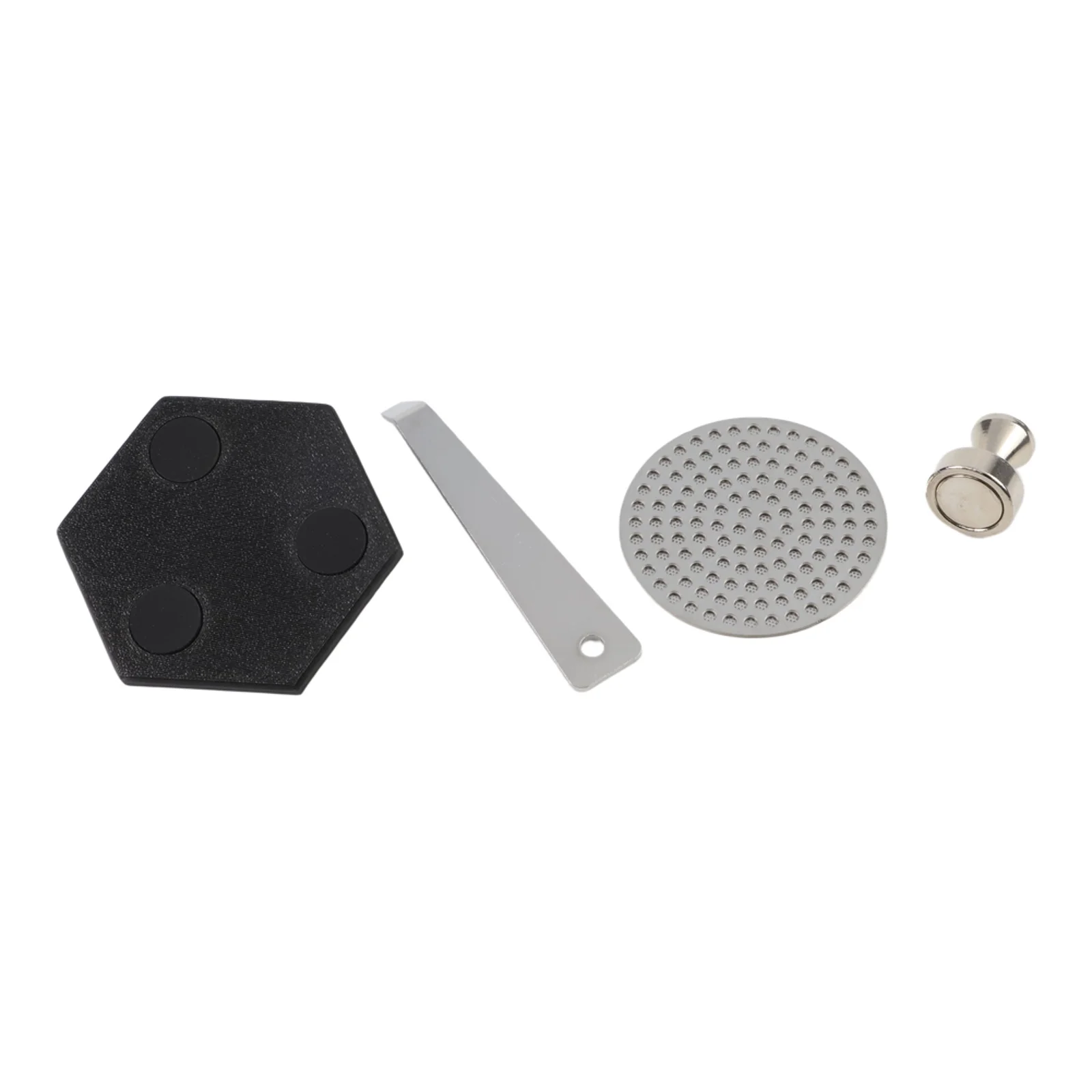 Silvery Black Puck Screen With Magnet For 51 53 58mm Portafilter Basket Coffee Filter Tool Cleaning Accessory