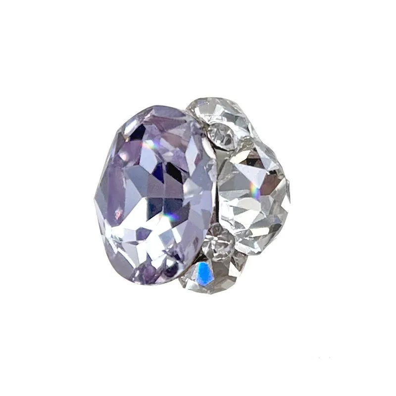 5PCS Sparkle K9 Colorful Pigeon Egg Oval Pile Diamonds Crystal Glass Nail Art Rhinestones Decorations Manicure Shiny Ornaments