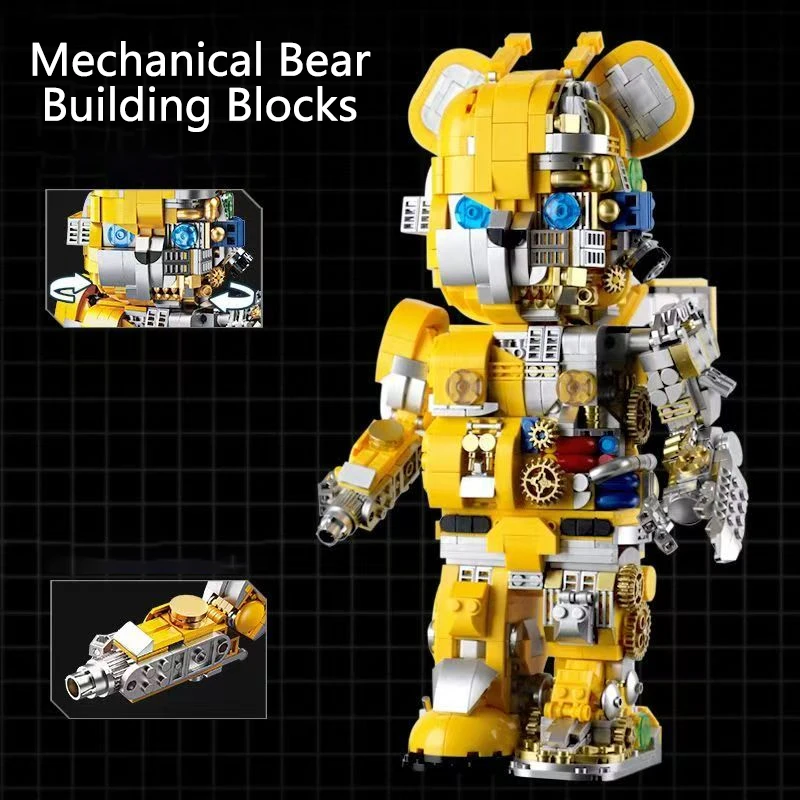 

New Mechanical Bear Building Blocks Assembly Toys Mecha Model Mechanical Set For Boys Adults Collectible Gifts