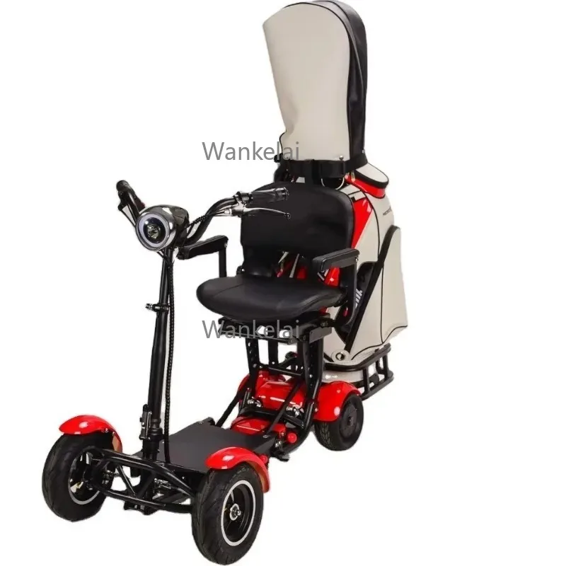 Fold 4 Wheel Golf Cart Electric Motorcycle Scooter Car  with Seat in