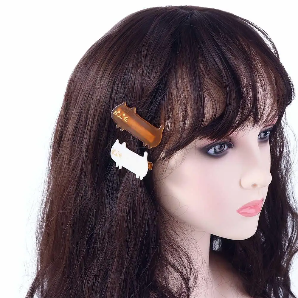 Cute Classic Cartoon Animal Plastic Cat Female Women Barrettes Hair Accessories Korean Style Hairpins Hair Clips