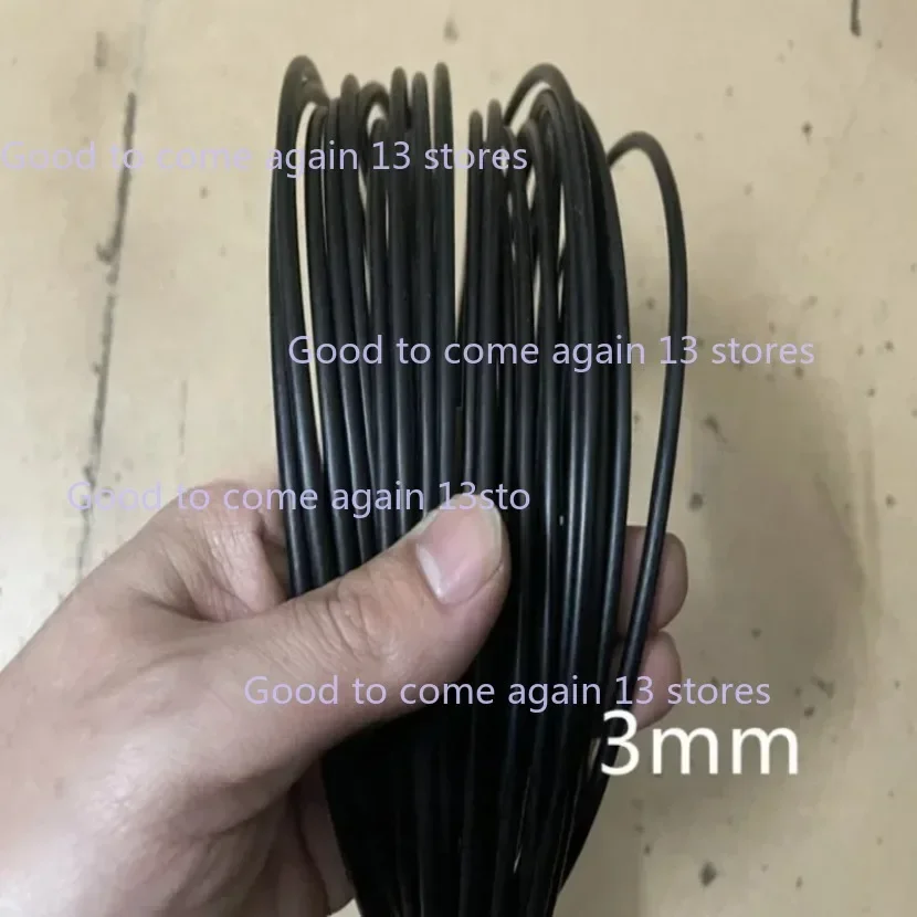 0.38-6mm 20M-100M Black Nylon or PVC Coated Built-In 304 Stainless Steel Wire Rope, Sea Fishing Line Chain Hook Line Crystal