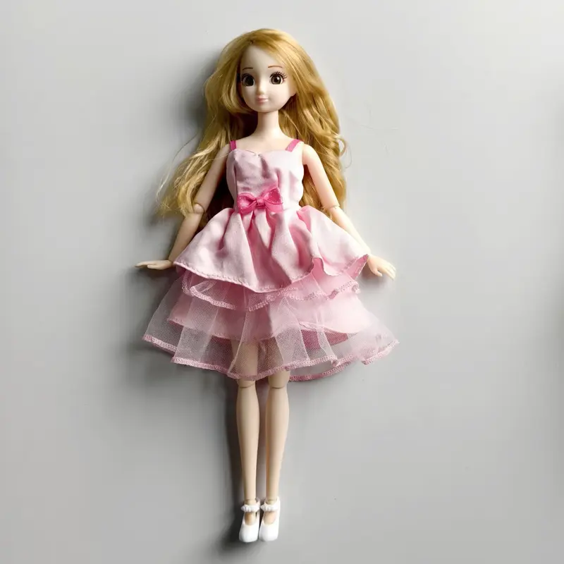 28cm Princess Doll with Dress 3D Eyes Bjd Moveable Body 1/6 Women Female Fashion Sweet Dolls Girl Gift (No Box) - Image 8