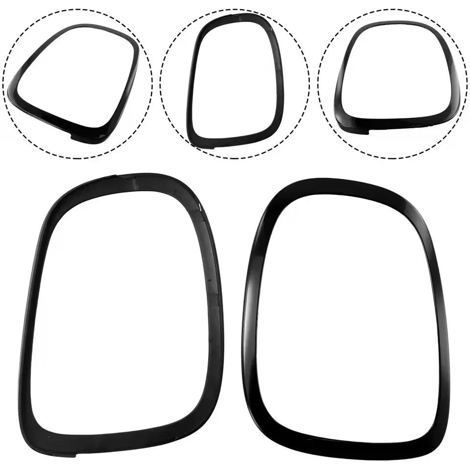 Headlight Trim Rings Bezel Cover Rear/Front Lamp Frame Trim Ring for Mini for Cooper F55 F56 F57 2014-2021 Gloss Black