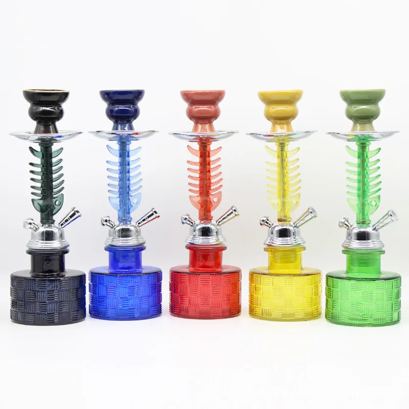 Single Tube Shisha Hookah Small Simple Arabian Hookah Complete Set For Bar Metal Glass Hookah Bottles