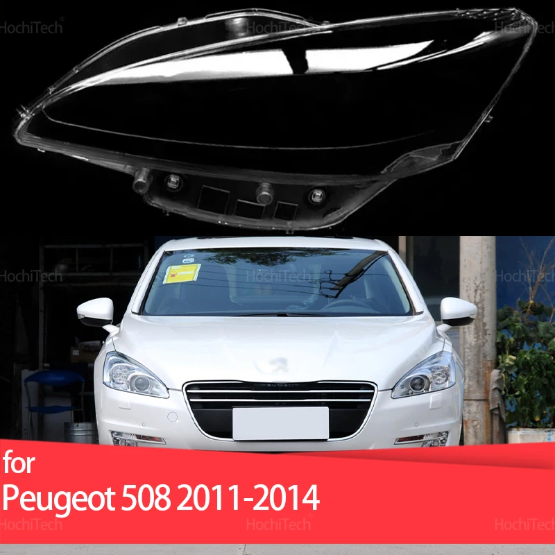 

High Quality Car Headlight Cover For Peugeot 508 2011 2012 2013 2014 Lampshade Bright Shell Head Lamp Lens Covers