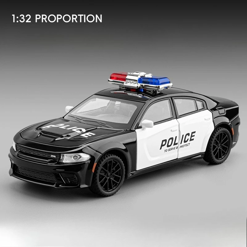 

Simulation 1:32 alloy war horse police car model ornament metal toy