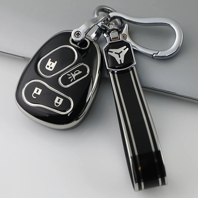 Soft TPU 3/4 Buttons Car Remote Key Case Cover Fit for Chevrolet S10 Silverado Suburban Tahoe GMC Sierra Sonoma Yukon Key Bag