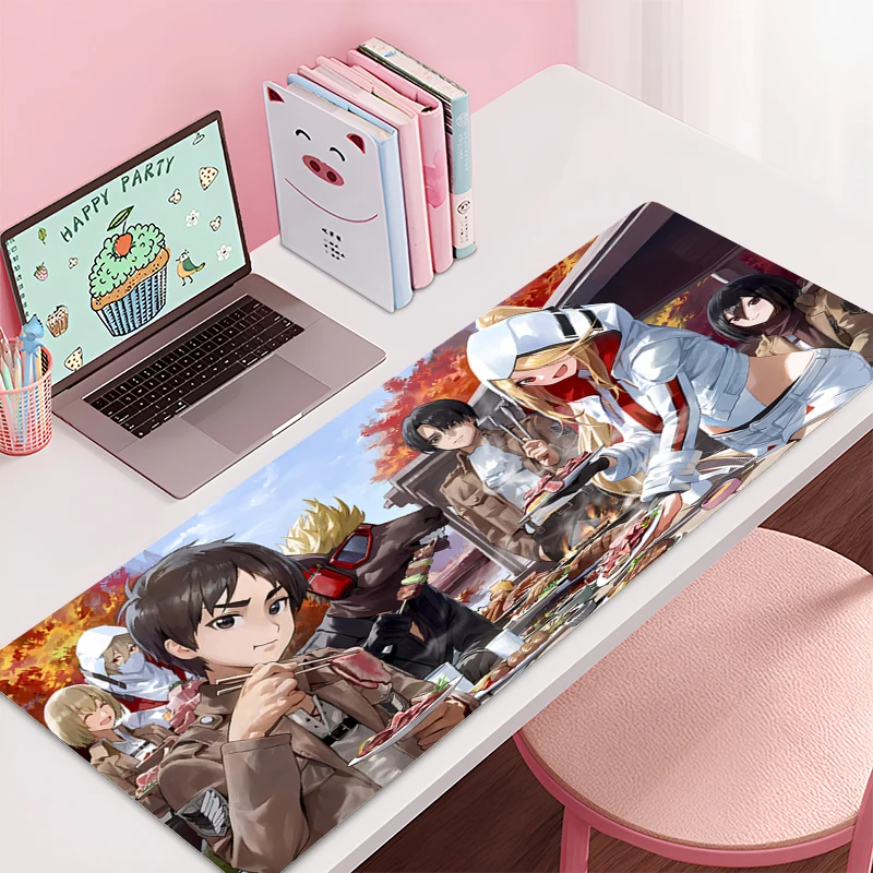 Mousepad Attack on Titan New MousePads Keyboard Pad Mouse Mat Gamer Soft Office Carpet Mat Desktop PC carpet Big Anime Mouse Pad