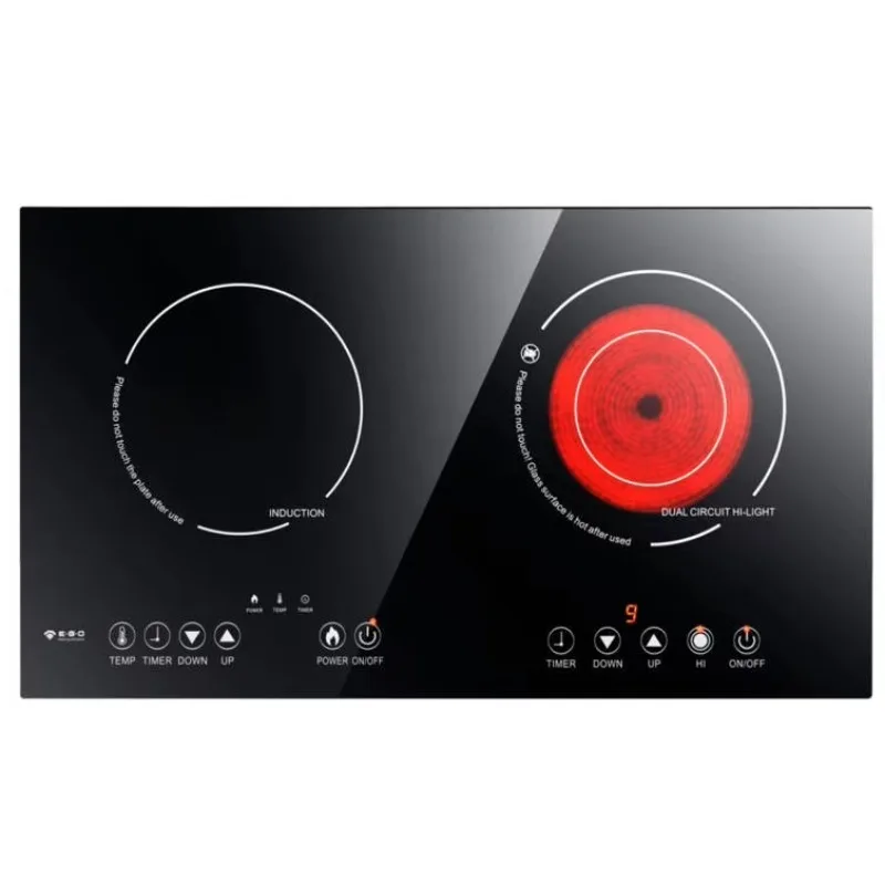 

Kitchen Appliance Two Hob Induction Cooker Dual Burner Electric Glass Induction Stove Touch Control Portable Built-In Table Good