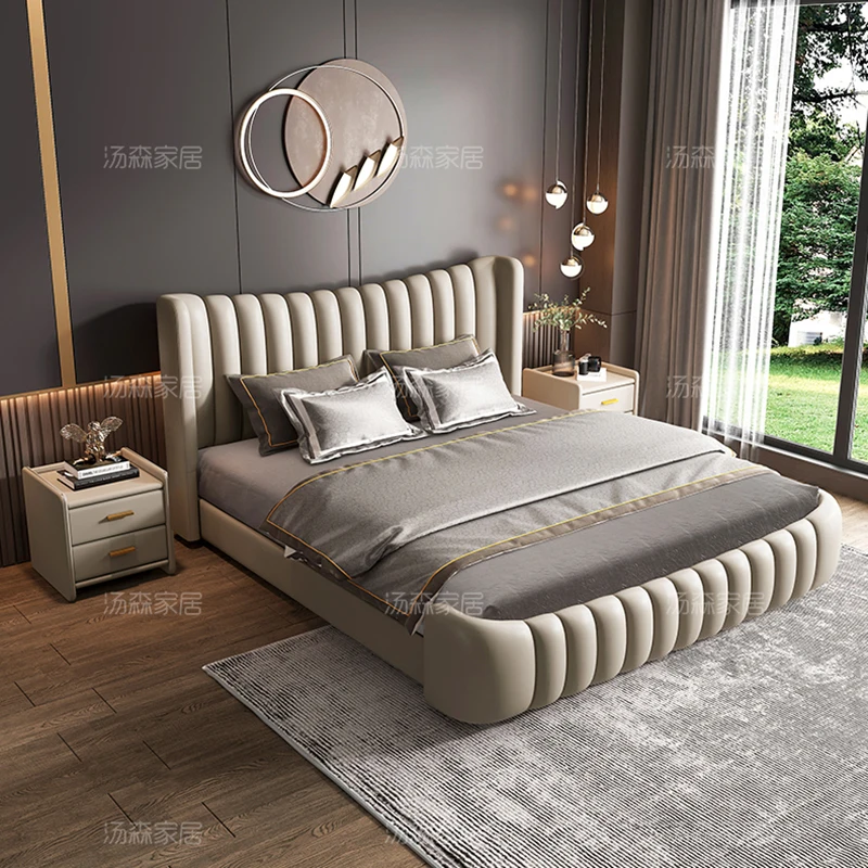 

Wooden Floor Bed Design Sex Girls Massage Headboards Luxury Queen Frame Double Bed Platform Camas De Casal Office Furniture