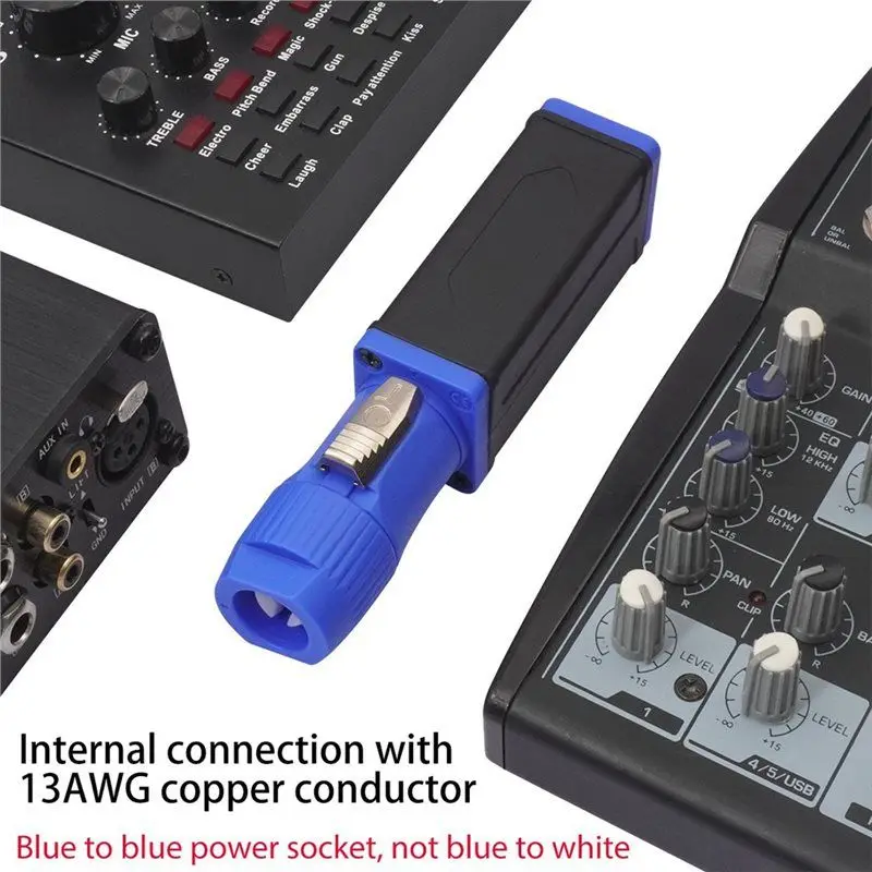ABKI-For Stage Light LED Light Coupler Connector Power Supply Docking Extension Head 3PIN Dmx512 Light Power Connector