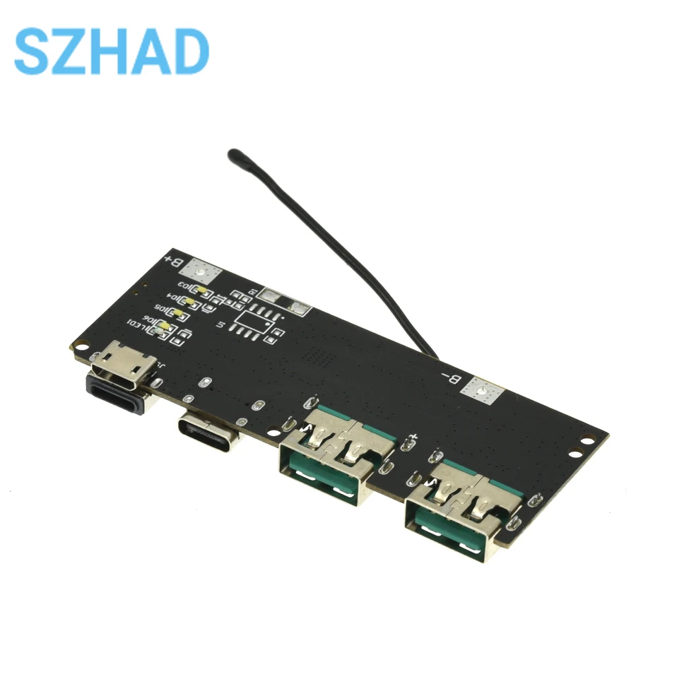 22.5W Quick Charging Mobile Power Module QC4.0 PD3.0 5 Port Dual USB Mobile Power Bank Circuit Board Protection Diy Motherboard