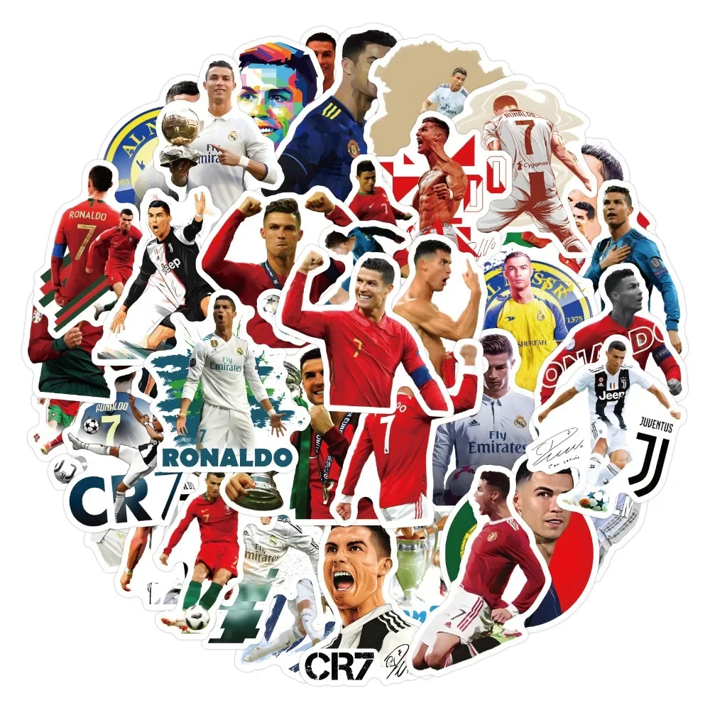 50Pcs Football Star Graffiti Stickers Divination Stickers for Luggage Laptop Refrigerator Motorcycle Skateboard Pegatinas