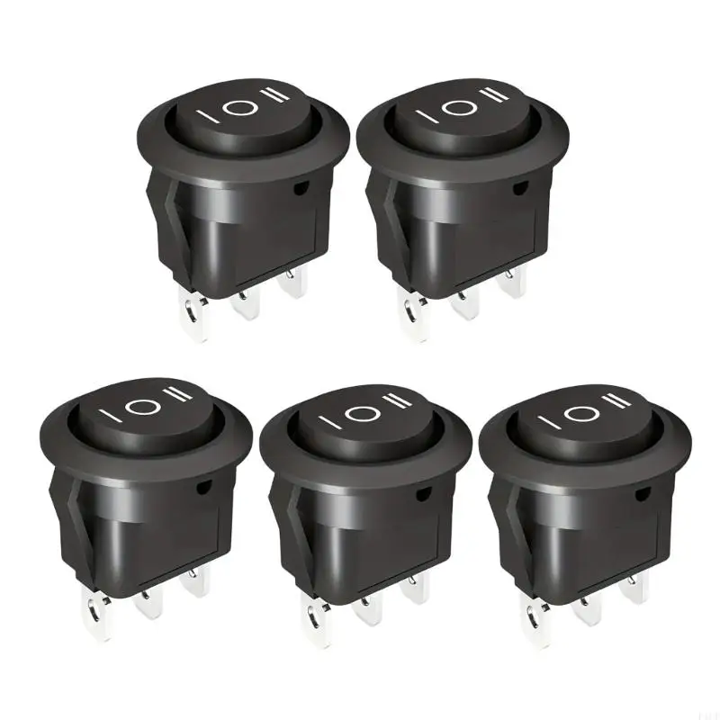 2025 New Heavy Duty 3 Position Round Rocker Switches with 20MM Installation Diameter & Secure Terminal Wiring for Car Motorcycle