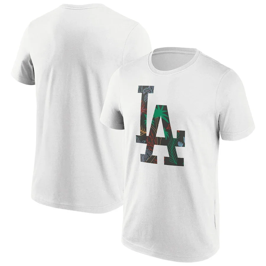 Baseball Los Angeles Dodgers Style Summer New Short Sleeved Top Suitable For Outdoor Sports Letter Printed Soft And Fashionable