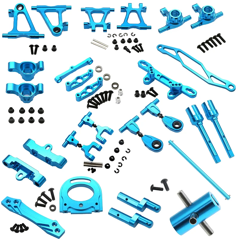 Tamiya TT02 Pełny zestaw metalowych części do modernizacji Zestaw kubka kierownicy Kubek dyferencjału Wahacz CVD Wał napędowy Zespół kierownicy do samochodu RC 1/10